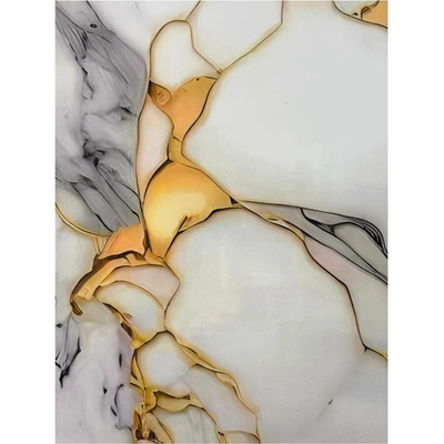 Impol Trade TPM0001129 280 x 60 cm mramor šedo-zlatý 1ks