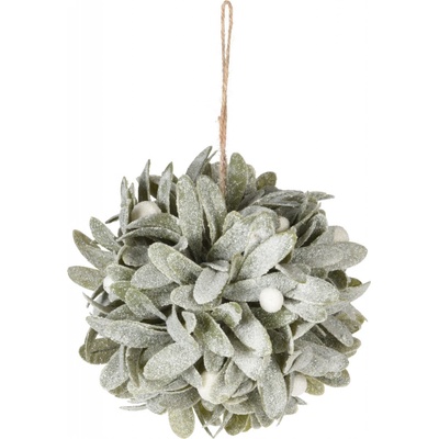 H&L Závěsná dekorační koule Leaf 11cm bílé bobule YZB006500