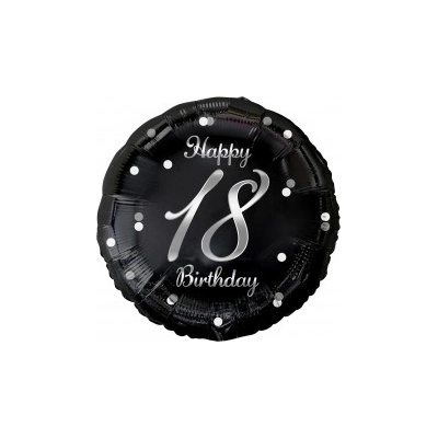 Godan Fóliový balón čierno strieborný 18