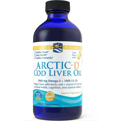 Nordic Naturals Arctic-D Cod liver oil (масло от черен дроб на треска) - Лимон, 237 ml