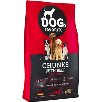 Dog´s favorite Chunks with beef 15 kg