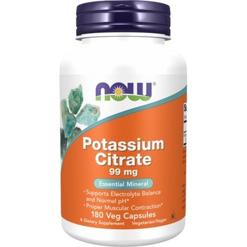 Image 1 of NOW Potassium Citrate 99 mg [180 капсули]