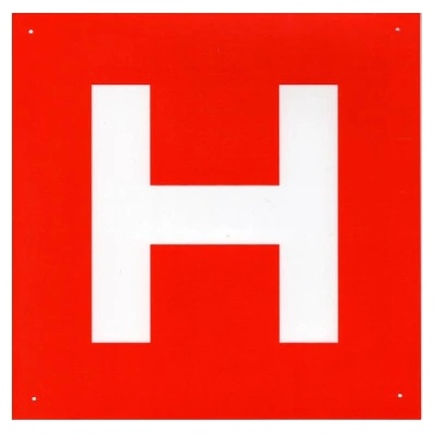 Symbol H - Hydrant 210x210mm - plast