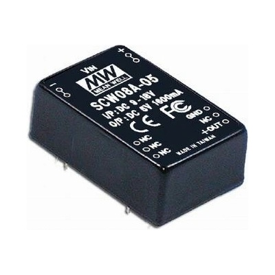 Mean Well SCW08B-05 Měnič DC/DC modulový 8W 5V