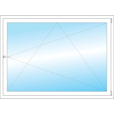 OKNA HNED Plastové okno 155x113 cm (1550x1130 mm) bílé otevíravé a sklopné pravé