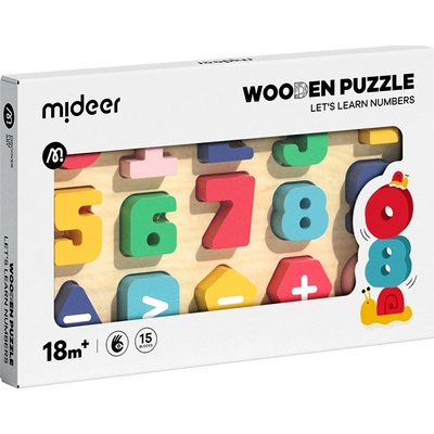 MiDeer vkládací puzzle Čísla 15 dílků