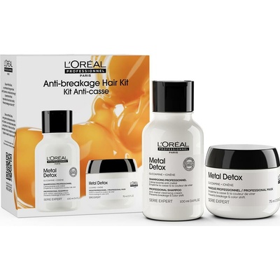 L'Oréal Professionnel Metal Detox Anti-Breakage Hair Kit šampón 100 ml + maska 75 ml