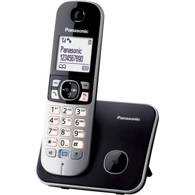 Panasonic KX-TG6811GB DECT cordless telephone (low radiation, eco mode gap telephone, without answering machine, landline, call barring) black