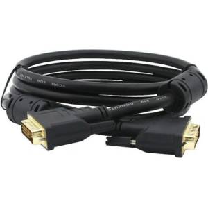 VCOM Кабел VCom, CG441GD, DVI 24+1 Dual Link мъжко - DVI 24+1 Dual Link мъжко, 2 m, С 2 ферита, Черен (CG441GD-2m)