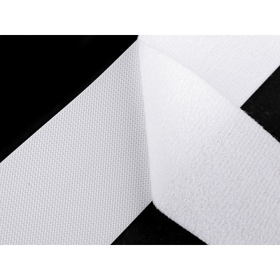 Stoklasa Nízkoprofilový suchý zip háček + plyš šíře 50 mm jemný Balení: 1 m, Varianta: 2 bílá 2 bílá