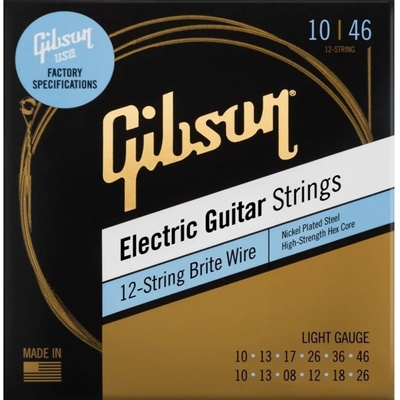 Gibson Brite Wire 12 10-46 Струни за акустична китара (SEG-BW12L)