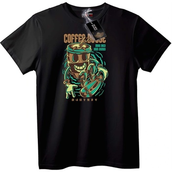NOONEBRAND Тениска Доза кафе - XL, Black