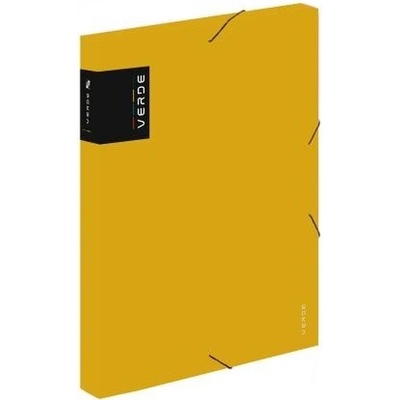 VERDE Krabica PP s gumou A4 horčica