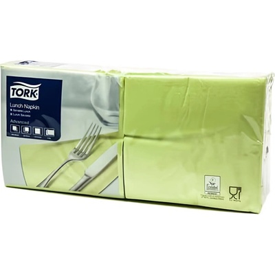 TORK papírové ubrousky 2V limetka 200ks 33x33cm
