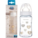 Canpol babies Fľaša sa širokým hrdlom Newborn baby 240ml béžová