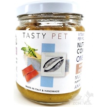 Tasty Pet Adult Puppy Zavařené maso treska losos & dýně hrášek Light 160 g