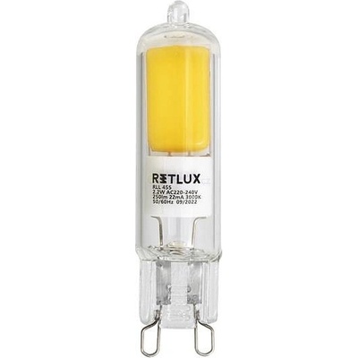 Retlux žiarovka LED G9 2,2W biela teplá RLL 455