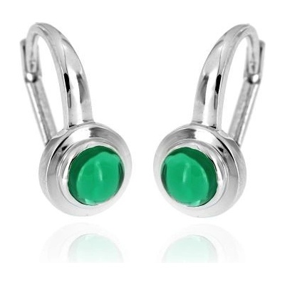 Zlatnictví U Kostela dámské náušnice se zeleným kamenem 1994z