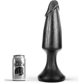 Анален разширител, черен пенис, 35см. - All Black Penis Plug (D-222836)