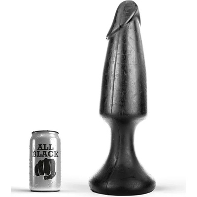 Анален разширител, черен пенис, 35см. - All Black Penis Plug (D-222836)