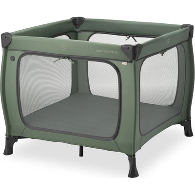 Hauck Cestovná postieľka Sleep N Play SQ Set Dark Green