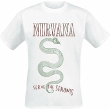 Nirvana tričko Serve The Servants biele