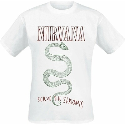 Nirvana tričko Serve The Servants biele