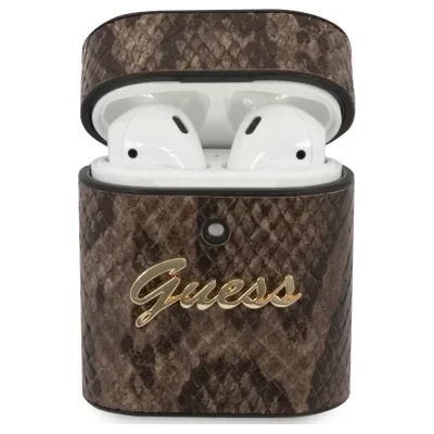 Guess GUACA2PUSNSMLBR obal na AirPods hnedý Python Collection (GUACA2PUSNSMLBR)