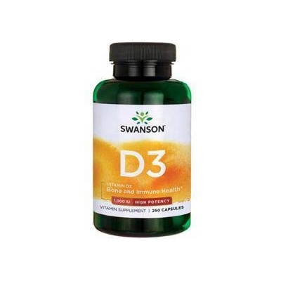 Swanson Витамин d3 - висока ефективност swanson, 1000iu, 250 капсули, 4297