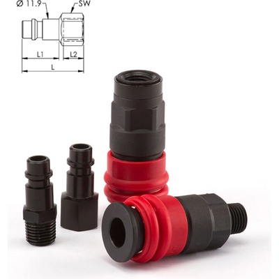 GAV VSUVKA THERMOPLAST. RYCHLOSPOJKY STL.VZDUCH 1/4" vnitřní závit