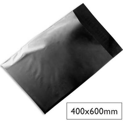 Plastové kurierske obálky na zásielky Q-Connect 400 x 600mm čierne 100ks