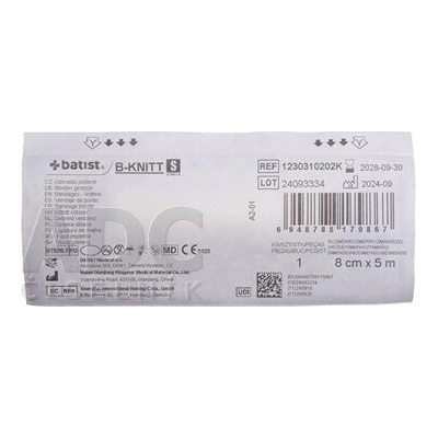 Batist ovínadlo pletené sterilné 8 cm x 5 m 1 ks