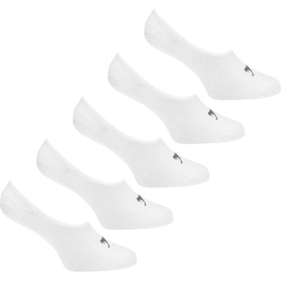 Slazenger Мъжки чорапи Slazenger Invisible 5 Pack Trainer Socks Mens - White