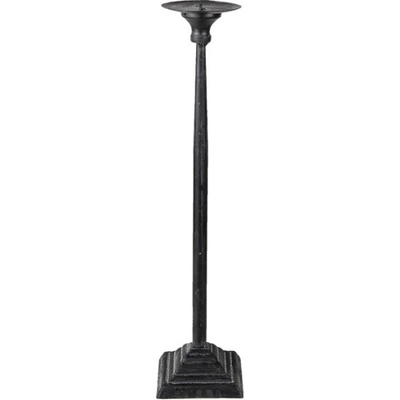 Kovový cerný svícen s patinou Annie – 10x44 cm