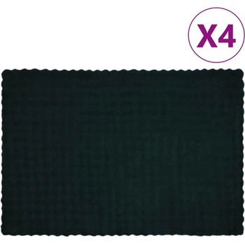 vidaXL Пухено одеяло от зайче 4 pcs Тъмен зелен 150 x 220 cm Полиестер (42021822)