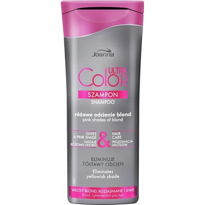 Joanna Ultra Color Pink šampón pre sivé vlasy 200 ml