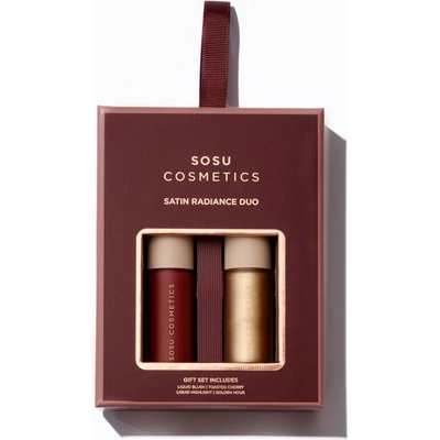 SOSU Cosmetics Satin Radiance Duo SOSU Cosmetics Liquid Blush tekutá tvářenka 9 ml + SOSU Cosmetics Liquid Highlight tekutý rozjasňovač 9 ml