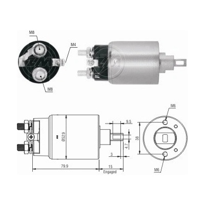 Spínač startéru ZM - Hitachi 2130-27006