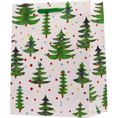 Dárková taška Canpol TL-30S, vánoční stromky, 32,4 x 26,4 cm