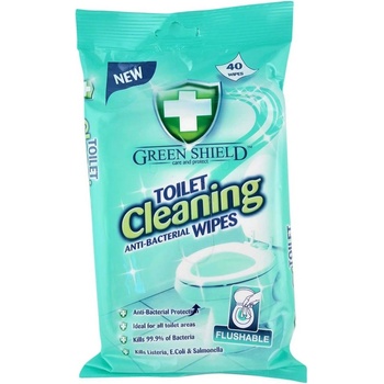 Green Shield Toilet Cleaning vlhčené ubrousky na povrchy WC 40 ks