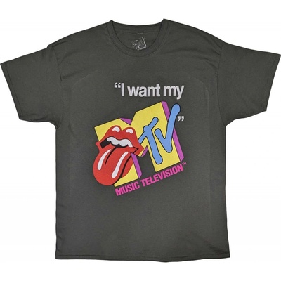 MTV tričko Rolling Stones I Want My šedé