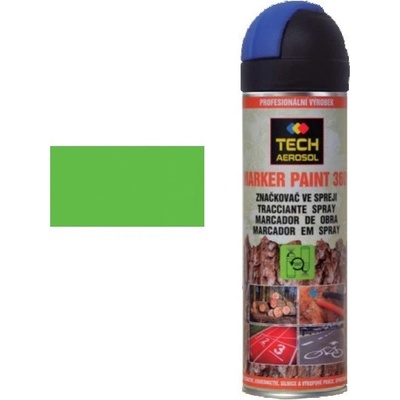 Tech Fluormarker fluorescenční značkovací sprej 500 ml zelená