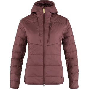 Fjällräven Дамско синтетично яке Fjällräven Women's Keb Padded Hoodie Synthetic jacket - Port (104-1166-0715)