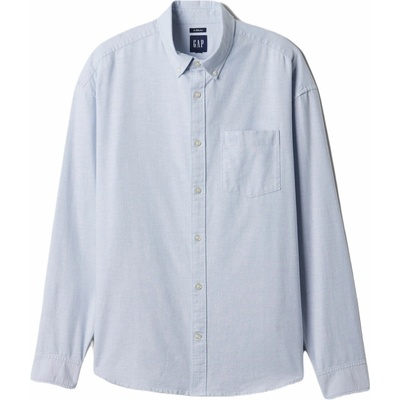 Gap košeľa oxford štandard fit logo modrá