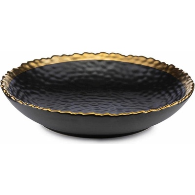 HowHomely Keramický hluboký talíř Kati 21 cm černý
