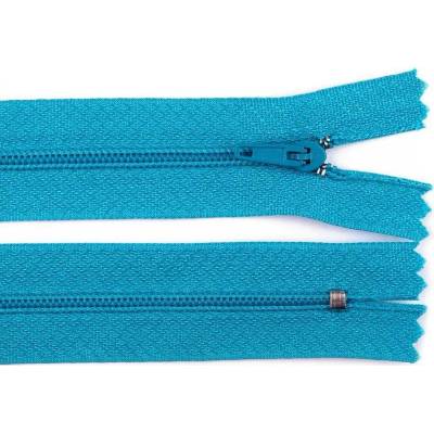 Pro Háčkování Spirálový zip pinlock No 3 délka 20 cm tyrkysově modrý