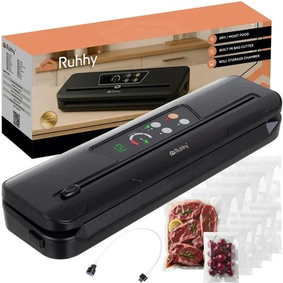 Ruhhy Вакуумна машина за запечатване на храна RUHHY 80 kPa, Вграден нож, 10 торбички (24755)