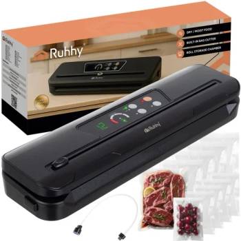 Ruhhy Вакуумна машина за запечатване на храна RUHHY 80 kPa, Вграден нож, 10 торбички (24755)