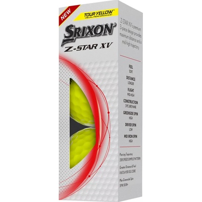 Srixon Z-Star XV 8 žluté 3 ks