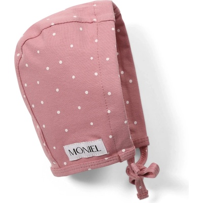 Moniel Dětská rostoucí zavazovací čepice Dots růžová